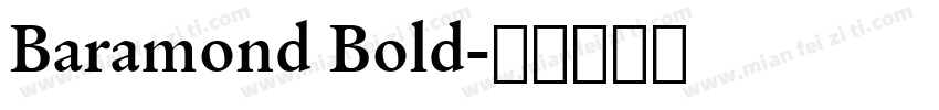 Baramond Bold字体转换